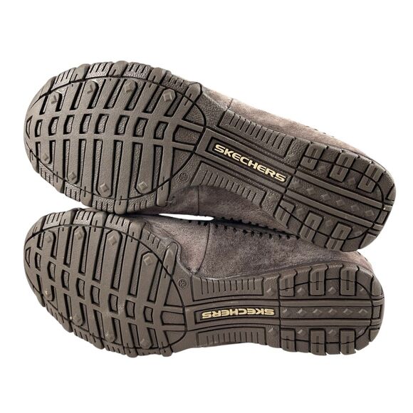 Skechers Ankle Boots Women’s 9 Brown Suede Lace Up Faux Fur Lined Relaxed Fit - Picture 9 of 11